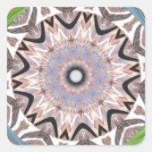 afrikanische Whirlkunst Quadratischer Aufkleber (Vorderseite)