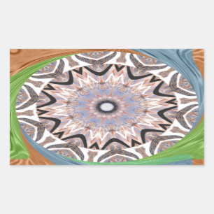 afrikanische Whirlkunst Rechteckiger Aufkleber