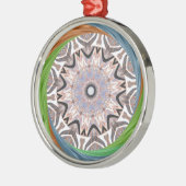 afrikanische Whirlkunst Silbernes Ornament (Links)