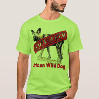 Afrikanische wilder Hundegefährdete Tierprodukte T-Shirt