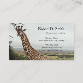 Afrikanische Wildgiraffenwissenschaft beruflich Visitenkarte