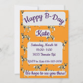 Afrikanische Wildhunde glücklich zum Geburtstag Einladung (Vorderseite)