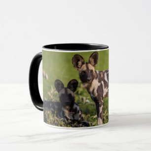 Afrikanische Wildhunde in Tansania Tasse