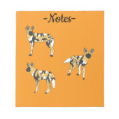 Afrikanische Wildhunde Notizblock (Vorderseite)