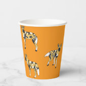 Afrikanische Wildhunde Pappbecher (Vorderseite)