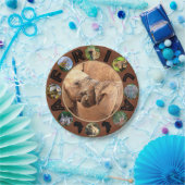 Afrikanische Wildlife Circle Collage Elephant Tug  Pappteller (Party)