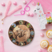 Afrikanische Wildlife Circle Collage Elephant Tug  Pappteller (Party)
