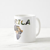Afrikanische Wildlife Continent Africa Collage Kaffeetasse (VorderseiteRechts)