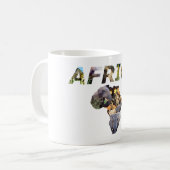 Afrikanische Wildlife Continent Africa Collage Kaffeetasse (Vorderseite Links)