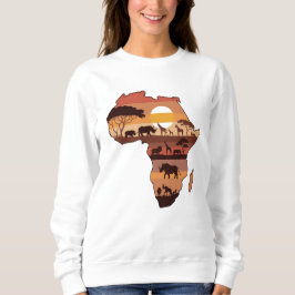 Afrikanische Wildnis bei Sonnenuntergang Sweatshirt
