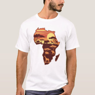 Afrikanische Wildnis bei Sonnenuntergang T-Shirt