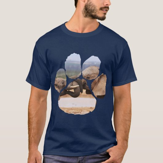 Afrikanische Wildtiere — Elephant Tug des Krieges T-Shirt (Vorderseite)
