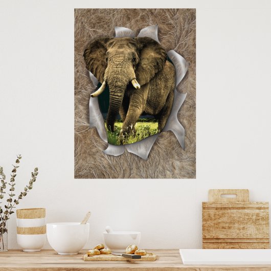 Afrikanische Wildtiere Poster (Küche)