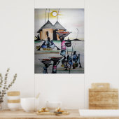 afrikanische Wohngestaltung 3 Poster (Küche)