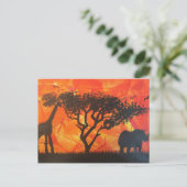 Afrikanische Wüstensafari-Postkarte Postkarte (Stehend Vorderseite)