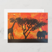 Afrikanische Wüstensafari-Postkarte Postkarte (Vorne/Hinten)
