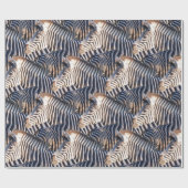 Afrikanische Zebra-wild lebende Tiere Geschenkpapier (Flach)