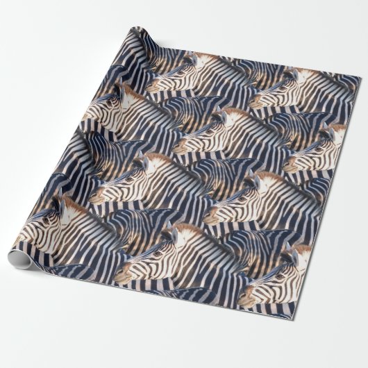 Afrikanische Zebra-wild lebende Tiere Geschenkpapier (Ungerollt)
