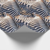 Afrikanische Zebra-wild lebende Tiere Geschenkpapier (Ecke)