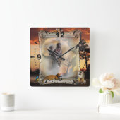 Afrikanische Zeit Quadratische Wanduhr (Zuhause)