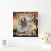 Afrikanische Zeit Quadratische Wanduhr (Zuhause)