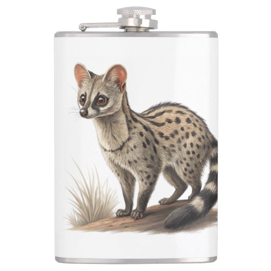 Afrikanische Zibetkatze Flachmann (Vorderseite)
