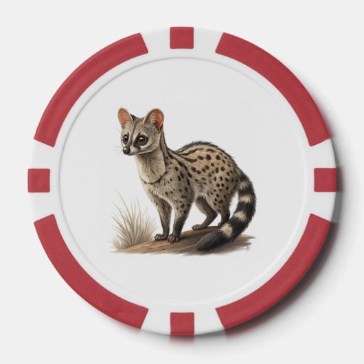 Afrikanische Zibetkatze Pokerchips (Vorderseite)