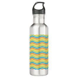 Afrikanische Zigzag Muster Wasserflasche | Vibrant Edelstahlflasche