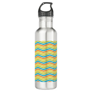 Afrikanische Zigzag Muster Wasserflasche | Vibrant Edelstahlflasche
