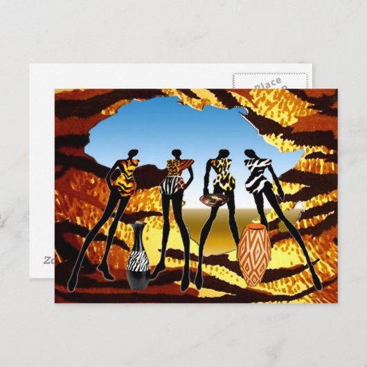Afrikanische Zuhause Postkarte (Vorne/Hinten)