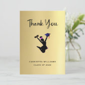 Afrikanischer Abschluss Dankeskarte (Stehend Vorderseite)