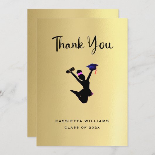 Afrikanischer Abschluss Dankeskarte (Vorne/Hinten)