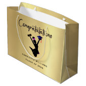 Afrikanischer Abschluss Große Geschenktüte (Rückseite Schrägansicht)