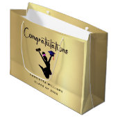 Afrikanischer Abschluss Große Geschenktüte (Vorderseite Schrägansicht)