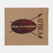 Afrikanischer abstrakter Schildspeer vor der Kunst Fleecedecke (Vorderseite (Horizontal))