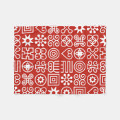 Afrikanischer Adinkra Fleecedecke (Vorderseite (Horizontal))