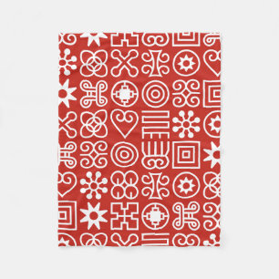 Afrikanischer Adinkra Fleecedecke