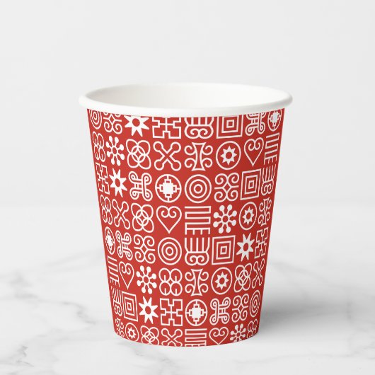 Afrikanischer Adinkra Pappbecher (Vorderseite)