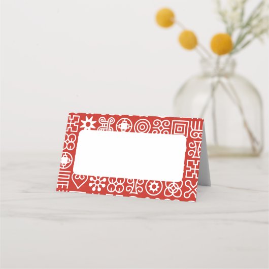 Afrikanischer Adinkra Platzkarte (Vorderseite)