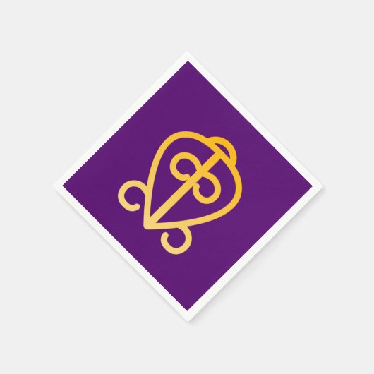 Afrikanischer Adinkra Serviette (Ecke)