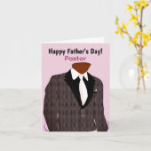 Afrikanischer Amerikaner am Anzug Pastor's Day Karte (Gelbe Blume)