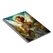 Afrikanischer Amerikaner Angel Goddess Fantasy Art Notizblock (Rechte Seite)