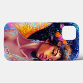 Afrikanischer Amerikaner Angel Lady Fantasy Art Case-Mate iPhone Hülle (Rückseite (Horizontal))