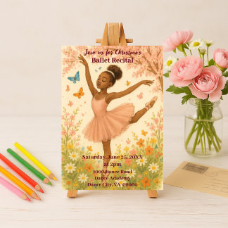Afrikanischer Amerikaner Ballerina in Bloom Dance Einladung