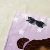 Afrikanischer Amerikaner Ballerina Lila Tutu Beach Strandtuch (Beispiel)