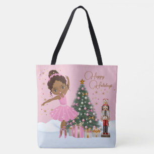 Afrikanischer Amerikaner Ballerina Weihnachtsfeier Tasche