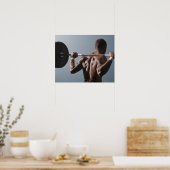 Afrikanischer Amerikaner, der im Fitnessraum 2 tra Poster (Küche)