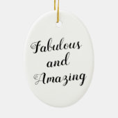 Afrikanischer Amerikaner, Fabulous Diva Keramik Or Keramik Ornament (Hinten)