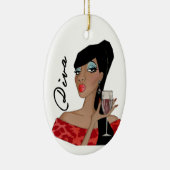 Afrikanischer Amerikaner, Fabulous Diva Keramik Or Ornament (Rechts)