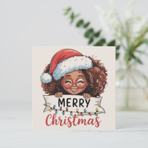 Afrikanischer Amerikaner froh Weihnachten Afrikani